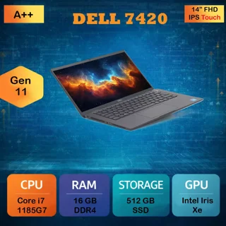 لپ تاپ استوک دل 7420 | 14 اینچ لمسی | Core i7 | نسل 11